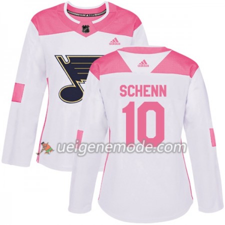 Dame Eishockey St. Louis Blues Trikot Brayden Schenn 10 Adidas 2017-2018 Weiß Pink Fashion Authentic